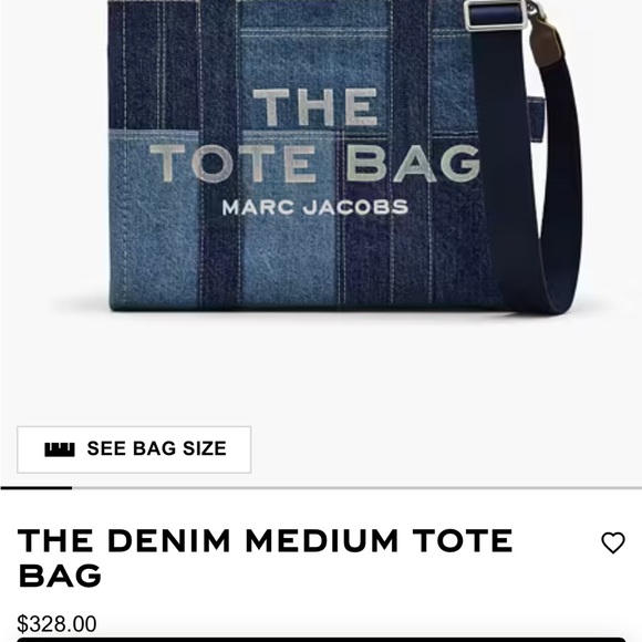 Marc Jacobs Denim Blue Medium Tote Bag - Picture 3 of 3